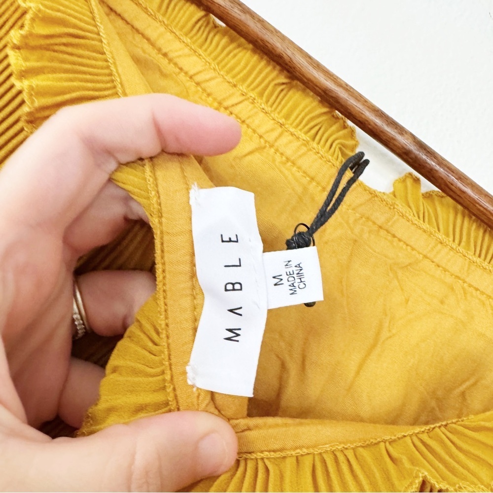 Mable Mustard Yellow Jumpsuit Medium NWT - Picture 7 of 7
